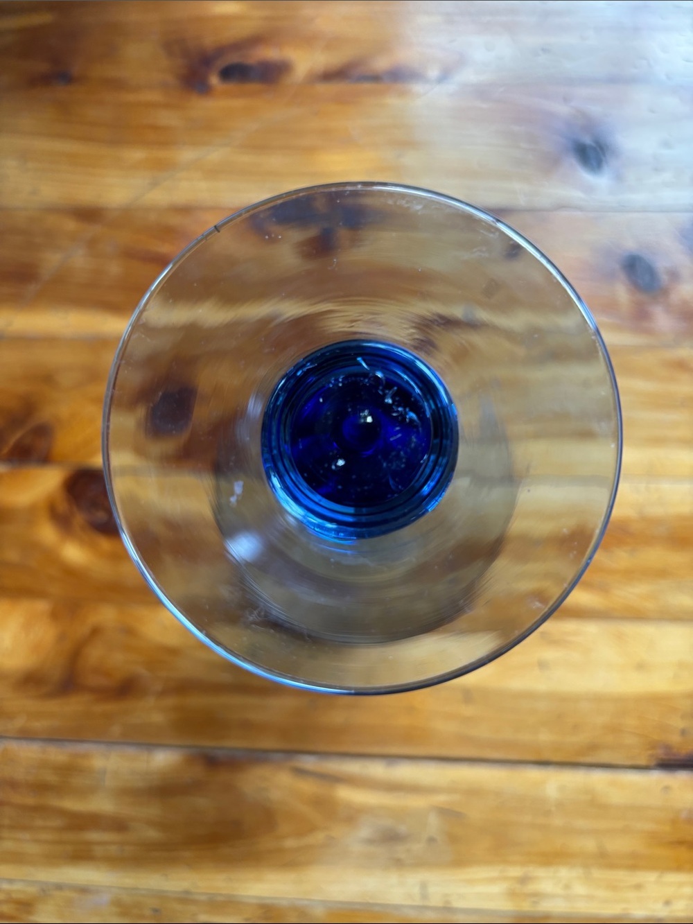 Cobalt Blue Handblown Drinking Glasses Wine Goblets - Set of 2 - Picture 6 of 8